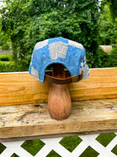 Load image into Gallery viewer, One-of-a-Kind: Indigo Mosaic 5 Panel Hat
