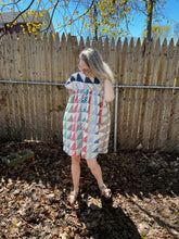 Load image into Gallery viewer, One-of-a-Kind: Half Square Triangle Swing Dress
