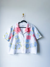Load image into Gallery viewer, One-of-a-Kind: Vintage Hydrangea Tablecloth Shaftsbury Shirt (L)
