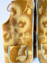 Load image into Gallery viewer, One-of-a-Kind: Ochre Floral Wool Blanket Vest (XS-M)
