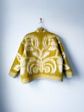 Load image into Gallery viewer, One-of-a-Kind: Celery Floral Wool Ukrainian Blanket Flora Jacket (L)
