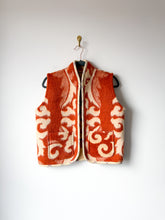 Load image into Gallery viewer, One-of-a-Kind: Copper Floral Ukrainian Blanket Vest (XS-M)
