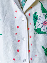 Load image into Gallery viewer, One-of-a-Kind: White Floral Vintage Tablecloth Shaftsbury Shirt (M)
