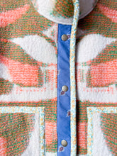 Load image into Gallery viewer, One-of-a-Kind: Orange and Green Floral Ukrainian Blanket Flora Jacket (M)
