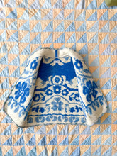 Load image into Gallery viewer, One-of-a-Kind: Blue Folk Art Ukrainian Blanket Vest (XS-M)
