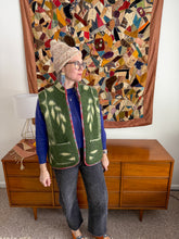 Load image into Gallery viewer, One-of-a-Kind: Deep Forest Floral Ukrainian Blanket Vest (L/XL)

