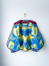 Load image into Gallery viewer, One-of-a-Kind: Blue and Yellow Ukrainian Blanket Flora Jacket (M)
