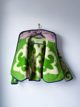 Load image into Gallery viewer, One-of-a-Kind: Spring Green Floral Ukrainian Blanket Hooded Flora Jacket (M)
