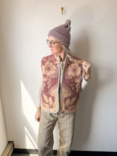 Load image into Gallery viewer, One-of-a-Kind: Dusty Mauve Floral Ukrainian Blanket Vest (M)
