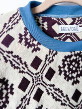 Load image into Gallery viewer, One-of-a-Kind: Antique Woven Coverlet Quilt Pullover (L)
