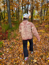 Load image into Gallery viewer, One-of-a-Kind: Orr Health Tan/Dusty Rose Wool Blanket Flora Jacket (M)
