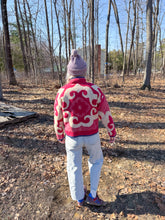 Load image into Gallery viewer, One-of-a-Kind: Fuchsia Floral Ukrainian Blanket Flora Jacket (S)
