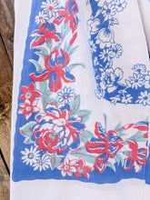 Load image into Gallery viewer, One-of-a-Kind: Vintage Pink and Blue Floral Tablecloth Easy Pant (M)
