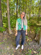 Load image into Gallery viewer, One-of-a-Kind: Vintage Geometric Blanket Vest (XS-M)
