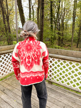 Load image into Gallery viewer, One-of-a-Kind: Red Floral Ukrainian Blanket Flora Jacket (M)
