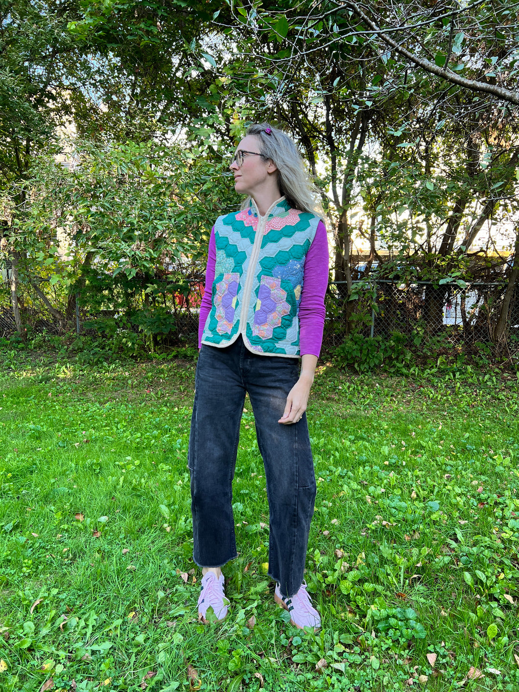 One-of-a-Kind: Grandmother's Flower Garden Vest #2