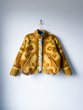 Load image into Gallery viewer, One-of-a-Kind: Ochre Floral Ukrainian Blanket Flora Jacket (M)
