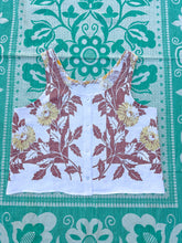 Load image into Gallery viewer, One-of-a-Kind: Vintage Autumn Floral Tablecloth Pearl Snap Tank (L)
