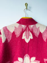 Load image into Gallery viewer, One-of-a-Kind: Fuchsia Floral Ukrainian Wool Blanket Flora Jacket (M)
