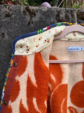 Load image into Gallery viewer, One-of-a-Kind: Roasted Pumpkin Ukrainian Blanket Flora Jacket (M)
