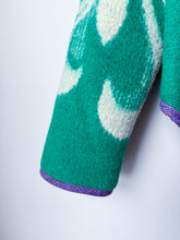 Load image into Gallery viewer, One-of-a-Kind: Green Floral Ukrainian Blanket Flora Jacket (S)
