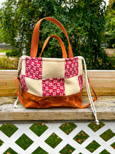 Load image into Gallery viewer, One-of-a-Kind: Wool Patchwork Project Bag (with detachable strap)
