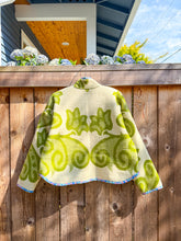 Load image into Gallery viewer, One-of-a-Kind: Green Ukrainian Blanket Flora Jacket (S)
