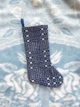 Load image into Gallery viewer, One-of-a-Kind: Navy/Cream Antique Coverlet Stocking
