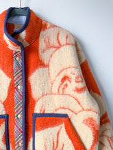 Load image into Gallery viewer, One-of-a-Kind: Peaches and Cream Ukrainian Blanket Flora Jacket (L)
