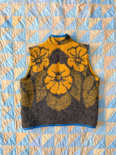 Load image into Gallery viewer, One-of-a-Kind: Goldenrod and Bark Floral Ukrainian Blanket Vest (XS-M)
