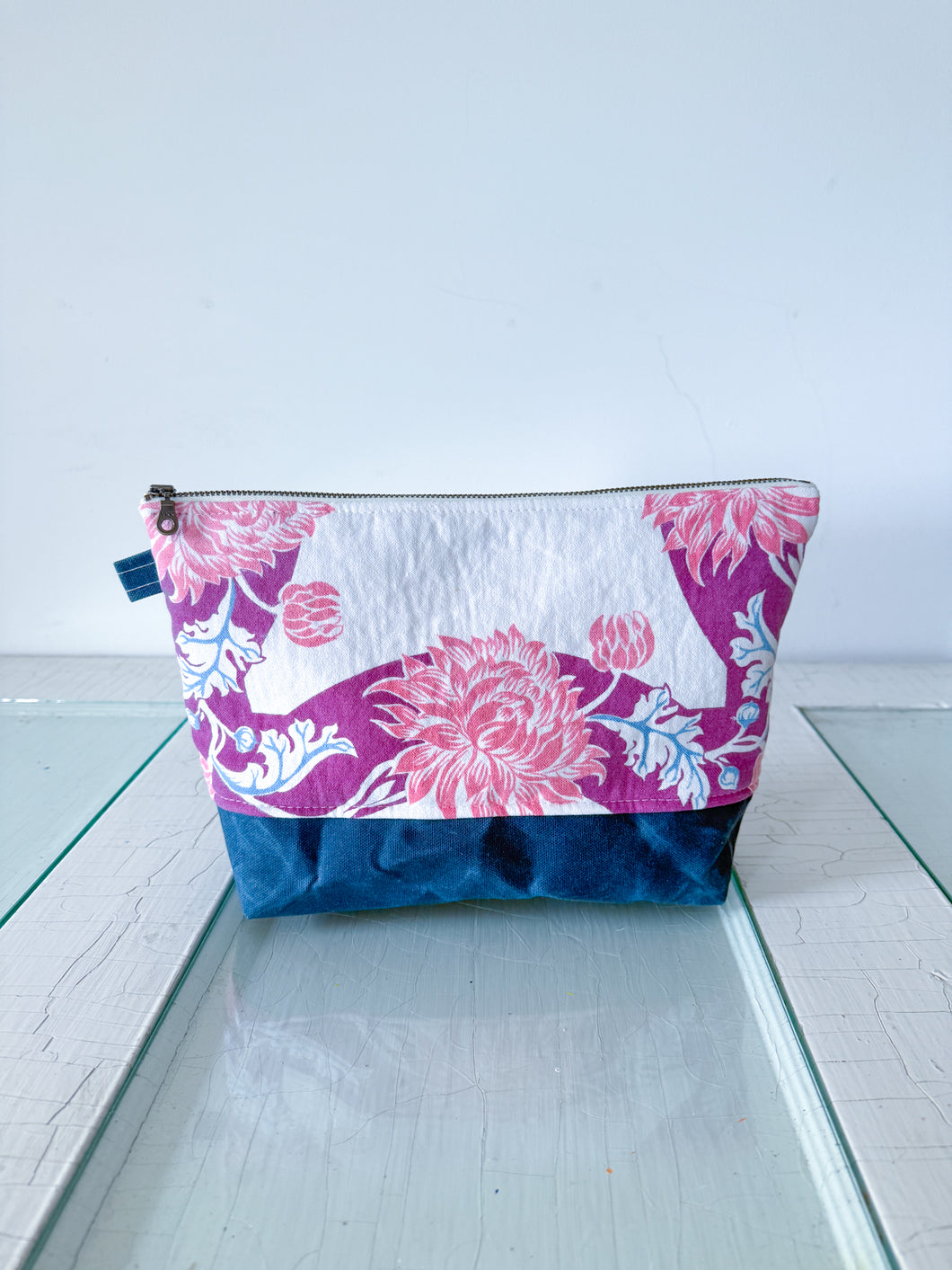 One-of-a-Kind: Vintage Floral Tablecloth Zip Pouch