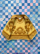 Load image into Gallery viewer, One-of-a-Kind: Ochre Floral Wool Blanket Vest (XS-M)
