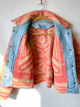 Load image into Gallery viewer, One-of-a-Kind: Floral Wool Blanket Cropped Chore Coat (M)
