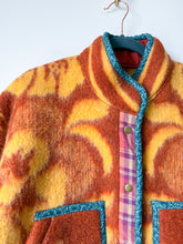 Load image into Gallery viewer, One-of-a-Kind: Chestnut Fall Florals Ukrainian Blanket Flora Jacket (S)
