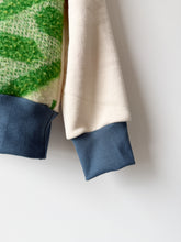 Load image into Gallery viewer, One-of-a-Kind: Green Floral Ukrainian Blanket Pullover (L)
