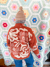 Load image into Gallery viewer, One-of-a-Kind: Copper Floral Ukrainian Wool Blanket Flora Jacket (M)
