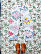 Load image into Gallery viewer, One-of-a-Kind: Grandmother&#39;s Flower Garden Barrel Leg Pant (S)
