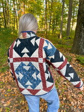 Load image into Gallery viewer, One-of-a-Kind: 19th Century Churn Dash Flora Jacket (M)
