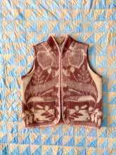Load image into Gallery viewer, One-of-a-Kind: Chocolate Floral Ukrainian Blanket Vest (L/XL)
