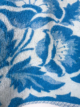 Load image into Gallery viewer, One-of-a-Kind: Blue Floral Wool Ukrainian Blanket Flora Jacket (M)
