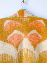 Load image into Gallery viewer, One-of-a-Kind: Tan/Orange/Green Ukrainian Blanket Flora Jacket (L)
