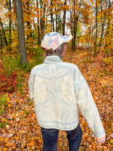 Load image into Gallery viewer, One-of-a-Kind: Orr Health Blue Wool Blanket Flora Jacket (M)
