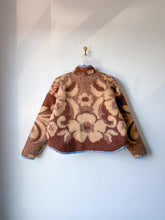 Load image into Gallery viewer, One-of-a-Kind: Chocolate Florals Ukrainian Blanket Flora Jacket (XS)
