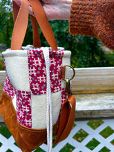 Load image into Gallery viewer, One-of-a-Kind: Wool Patchwork Project Bag (with detachable strap)
