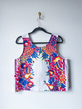 Load image into Gallery viewer, One-of-a-Kind: Vintage Tutti Fruitti Tablecloth Turnaround Tank (M)
