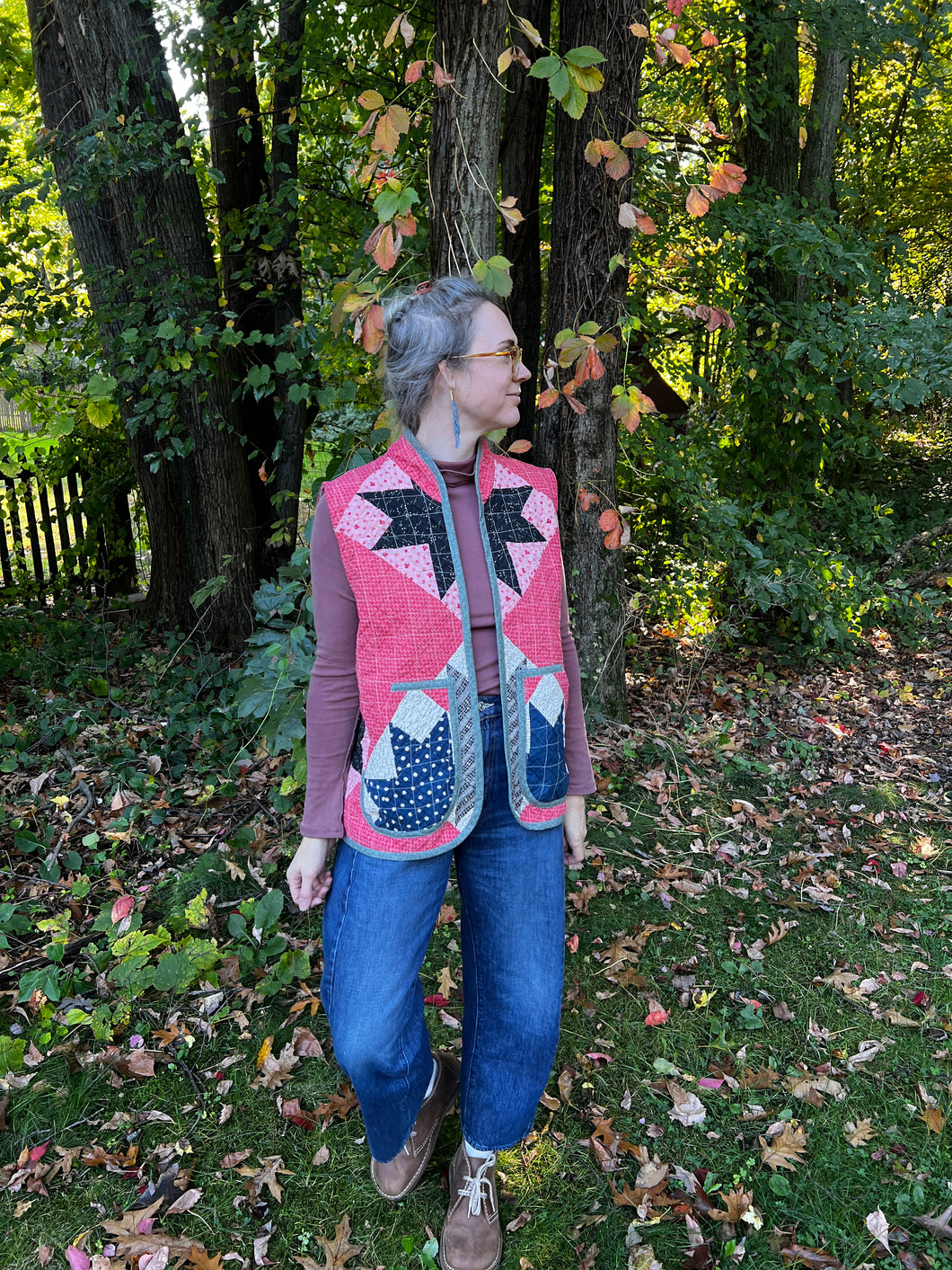 One-of-a-Kind: Eight Point Star Quilt Vest (L/XL)