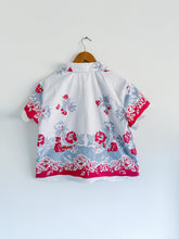 Load image into Gallery viewer, One-of-a-Kind: Vintage Red Floral Tablecloth Shaftsbury Shirt (S)
