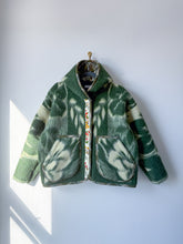 Load image into Gallery viewer, One-of-a-Kind: Deep Forest Floral Ukrainian Blanket Hooded Flora Jacket (M)
