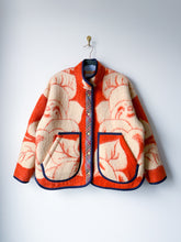 Load image into Gallery viewer, One-of-a-Kind: Peaches and Cream Ukrainian Blanket Flora Jacket (L)
