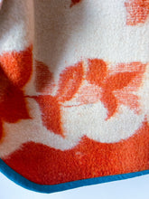 Load image into Gallery viewer, One-of-a-Kind: Fall Orange Floral Ukrainian Wool Blanket Flora Jacket (M)
